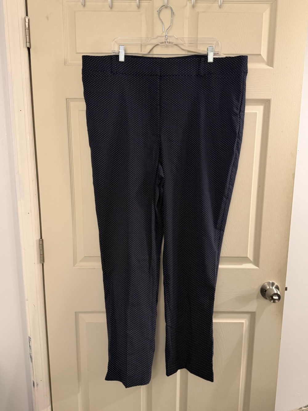 Lane Bryant Navy Polka Dot Pants